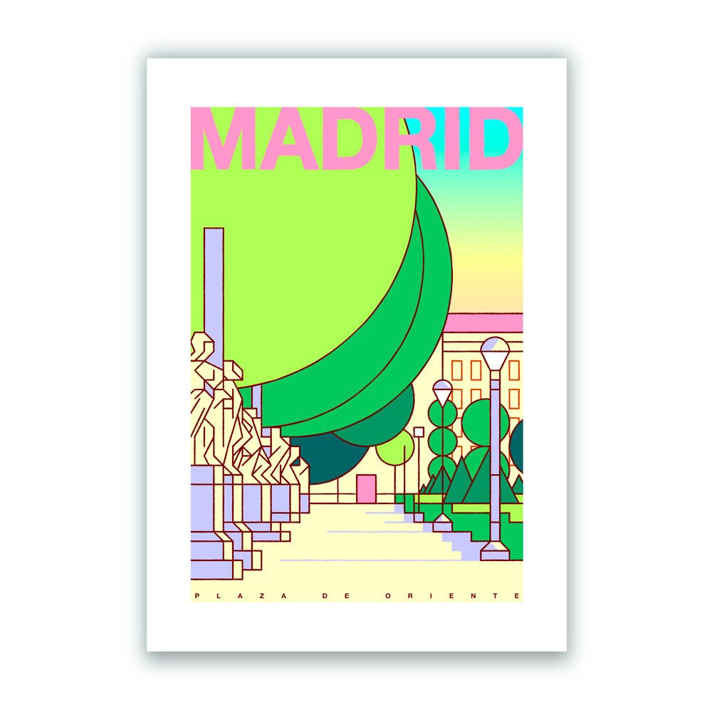 Plaza de Oriente Impresión Giclée Letras
