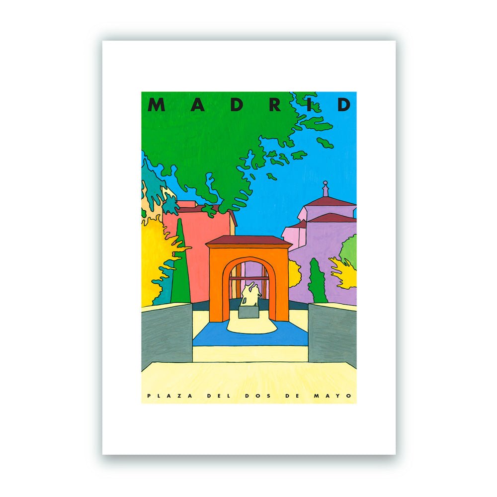 Madrid - Plaza de Dos de Mayo Giclée Print A5