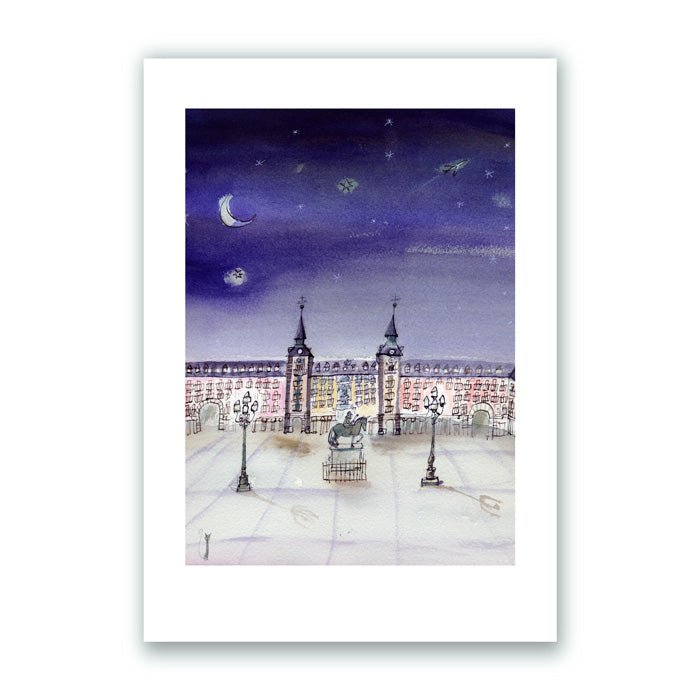 Plaza Mayor Vacía Impresión Giclée A5