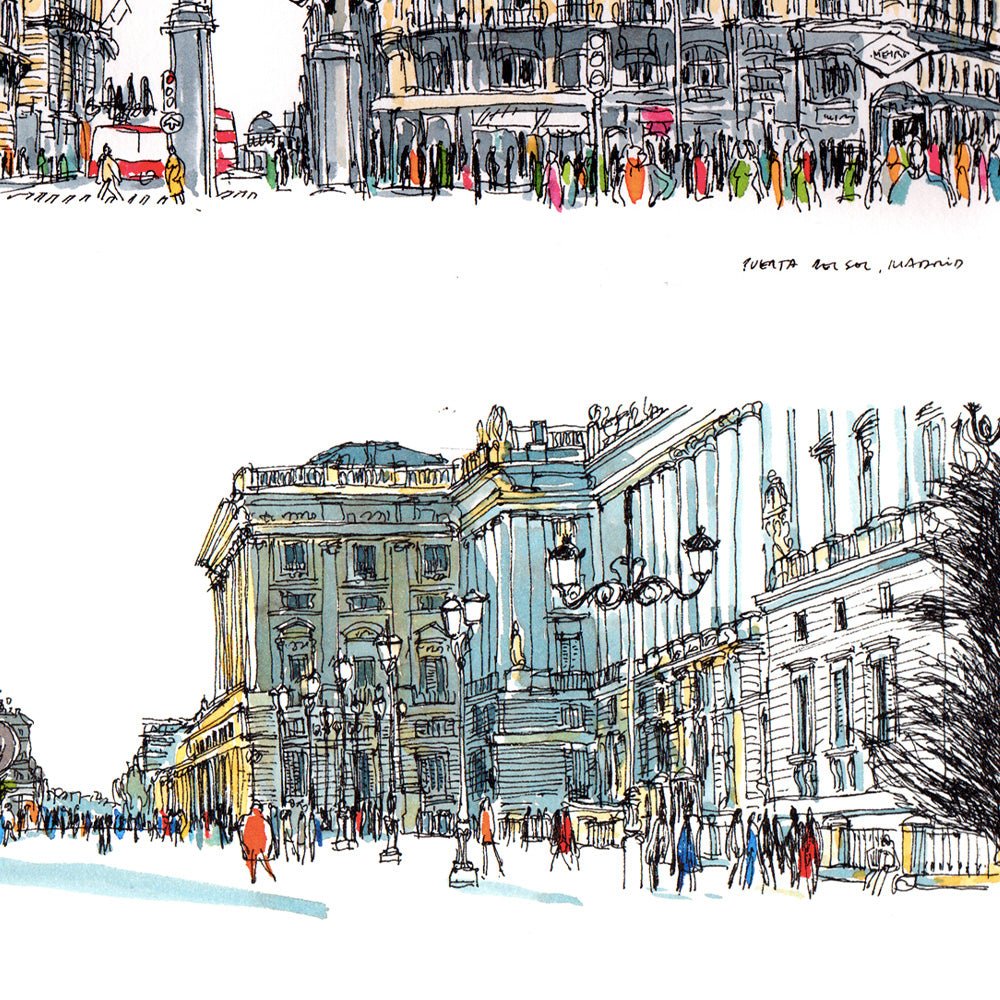 Plazas de Madrid Giclée Print
