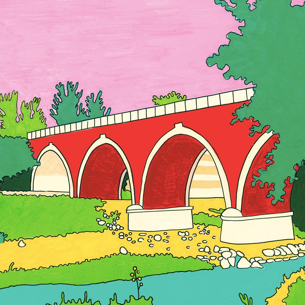 Madrid - Puente de los Franceses Giclée Print A5
