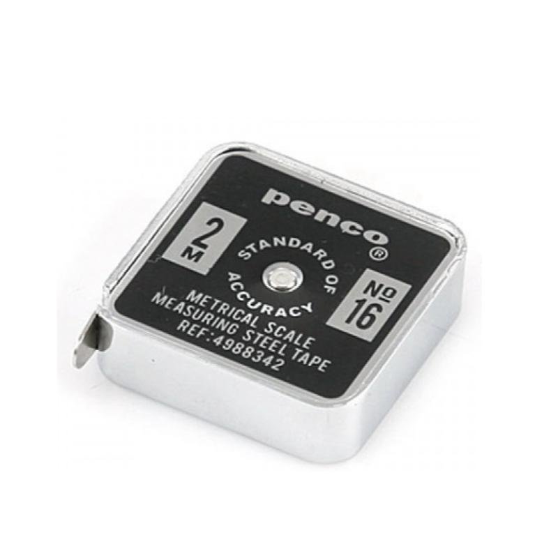 Mètre ruban de poche noir 2M