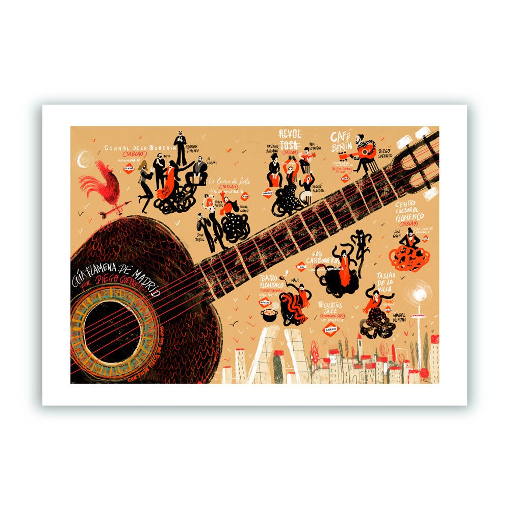 Impression giclée de la Route du Flamenco