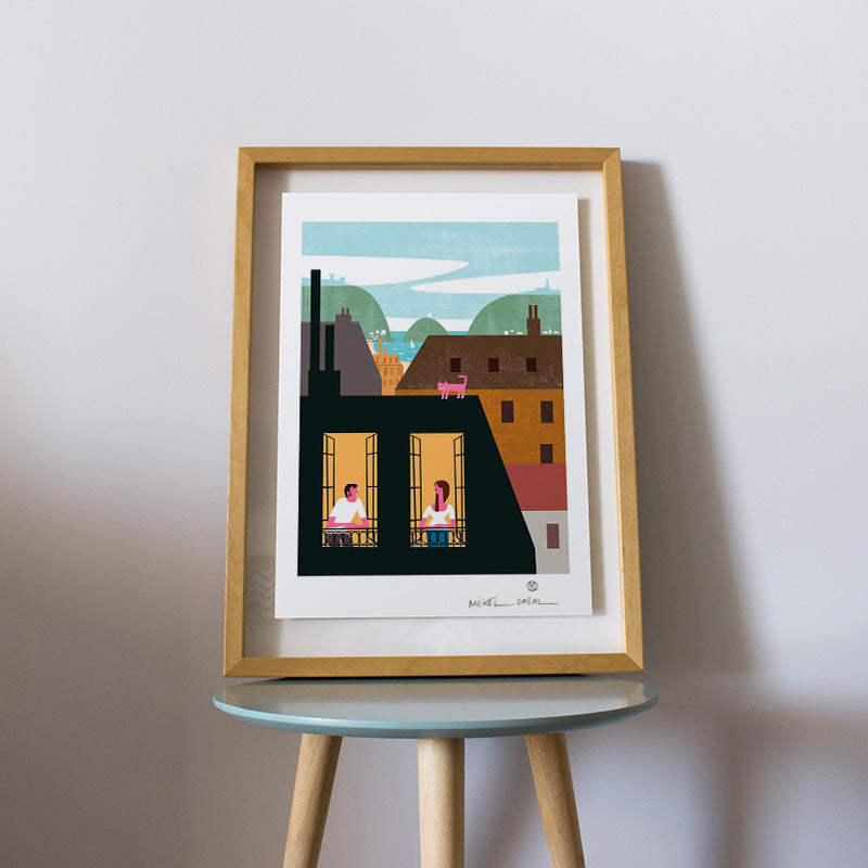 San Sebastian Skyline Giclée Print