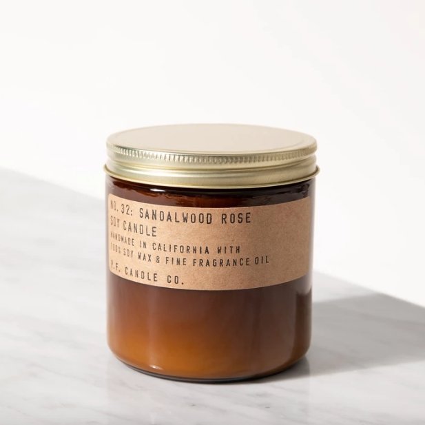 No. 32 Sandalwood Rose Soy Candle Large