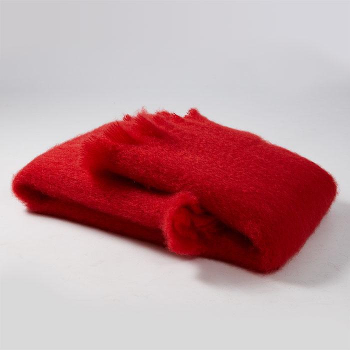Mohair Scarf Coral Red 126 35x170