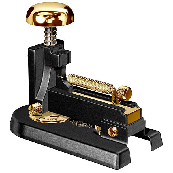 Agrafeuse en or 23 carats et noire (M-1 LN)