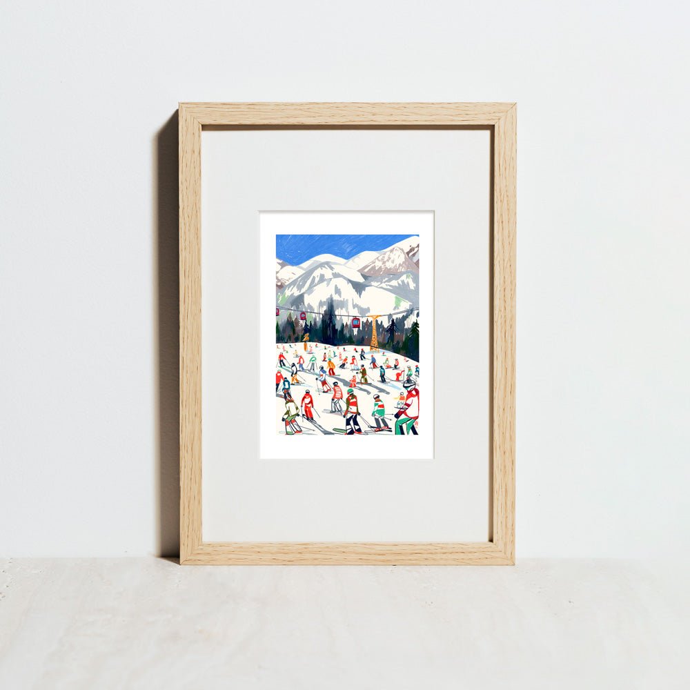 Saison de ski dans le Tyrol du Sud Giclée Print