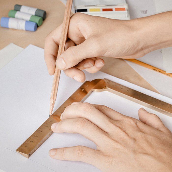 Stria Brass Folding Ruler