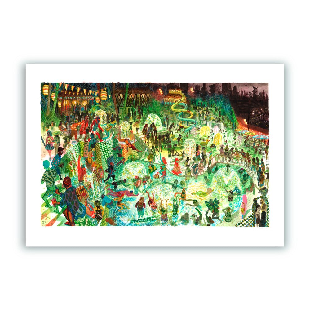 The City Pool Impresión Giclée