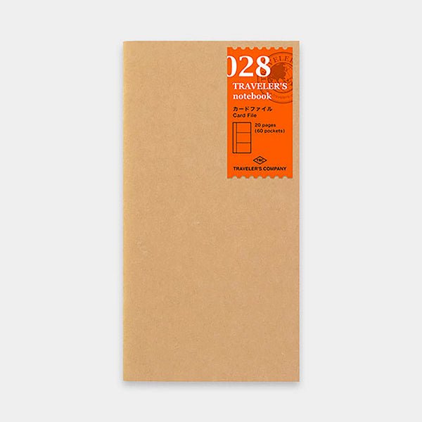 TRAVELER'S notebook Recharge 028 Card File - Taille régulière