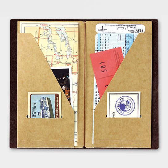 TRAVELER'S notebook Recambio 020 Carpeta Kraft - Tamaño Regular