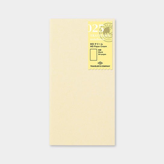 TRAVELER'S notebook Recharge 025 Papier Crème - Taille Régulier