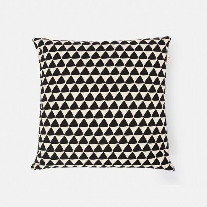 Throw Pillow Cover Triángulos Black