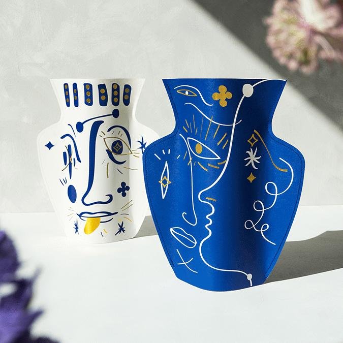 Vase en papier Jaime Hayon - Bleu