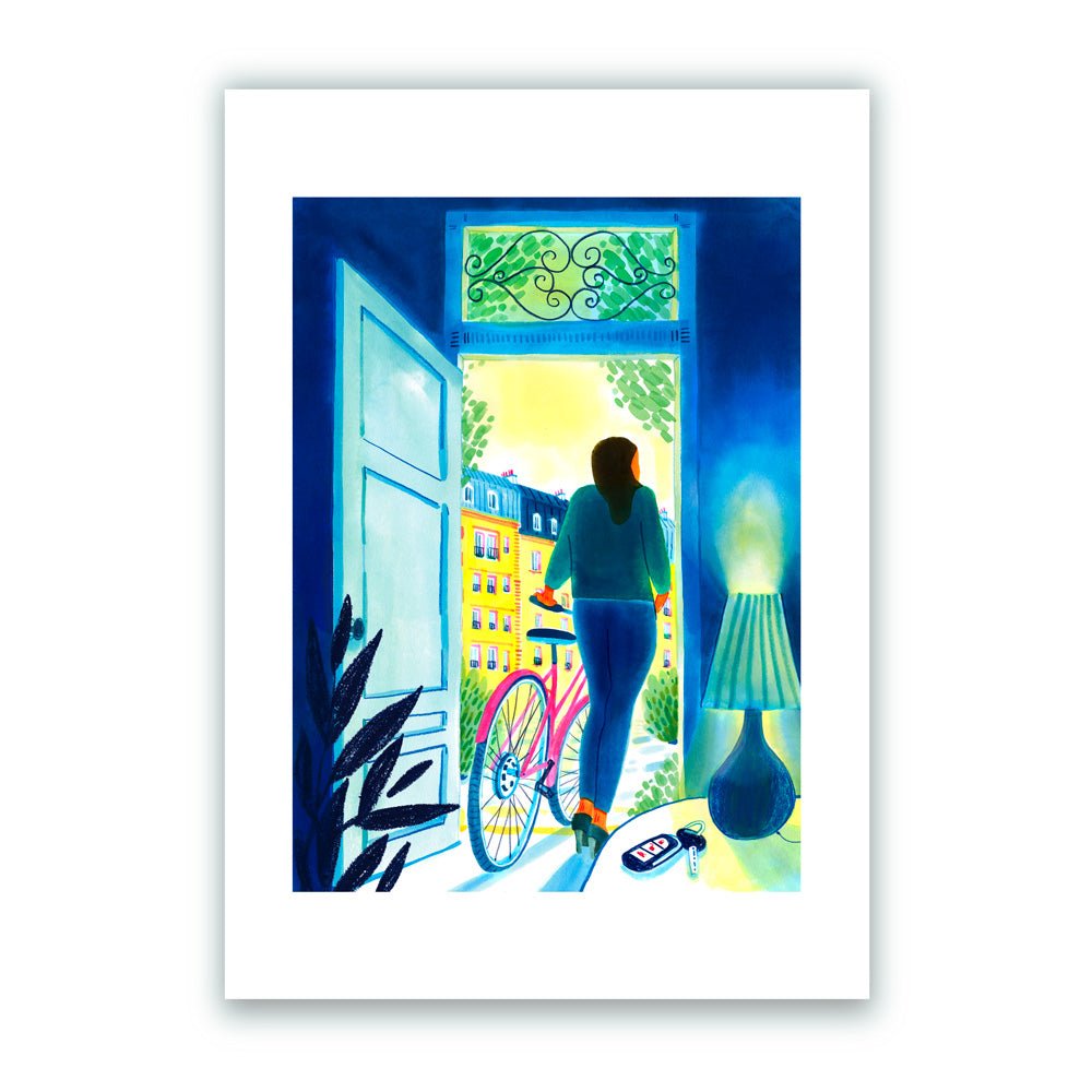 Vélo de Ville Impresión Giclée A5