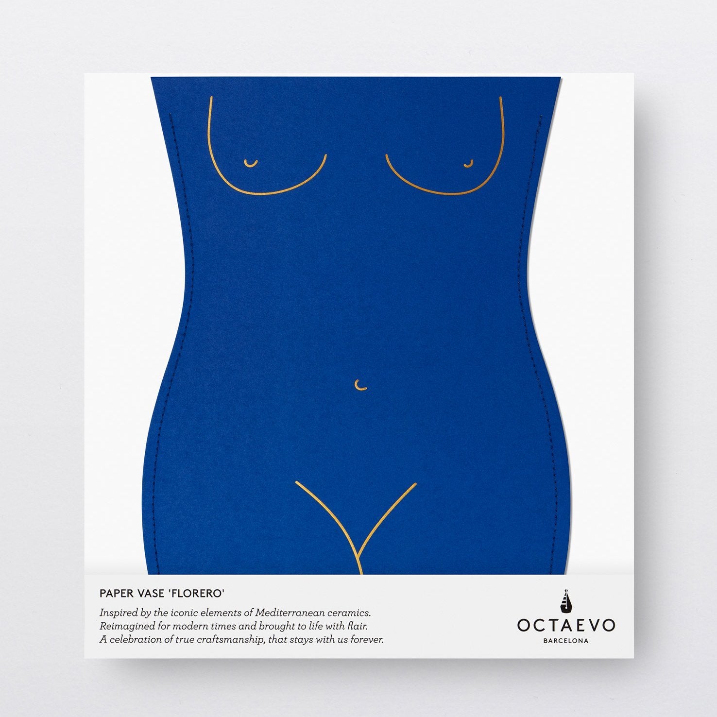 Florero de Papel Venus Azul