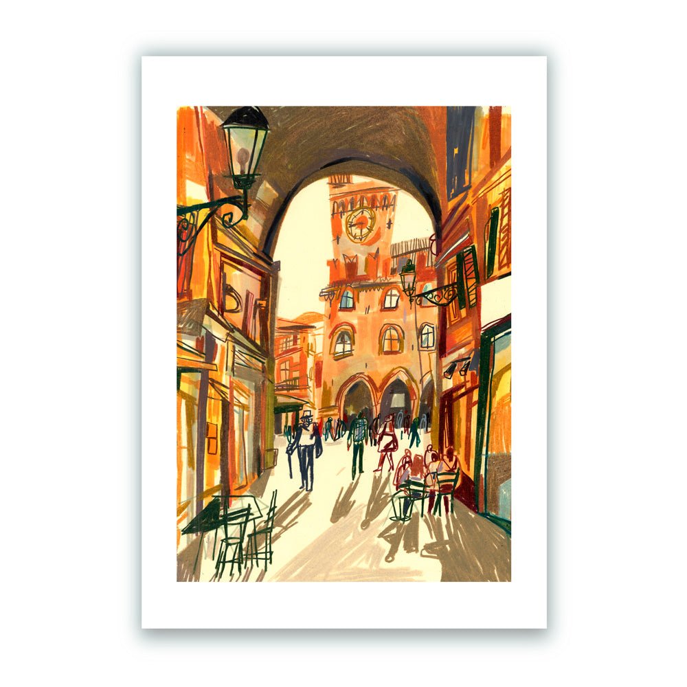 Warm Autumn Afternoon in Bologna Giclée Print