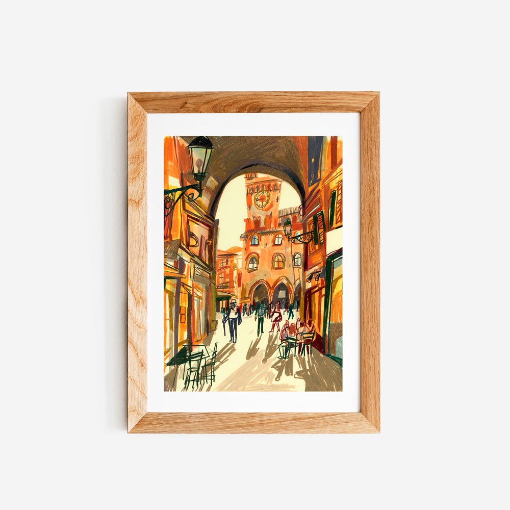 Warm Autumn Afternoon in Bologna Giclée Print