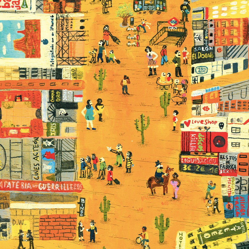 Lejano Oeste Montera Impresión Giclée