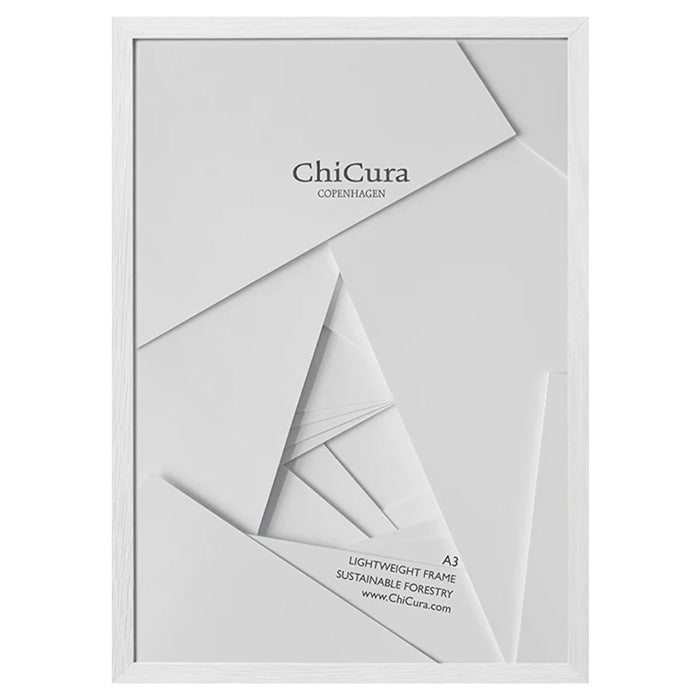 Wooden Frame A3 Glass White