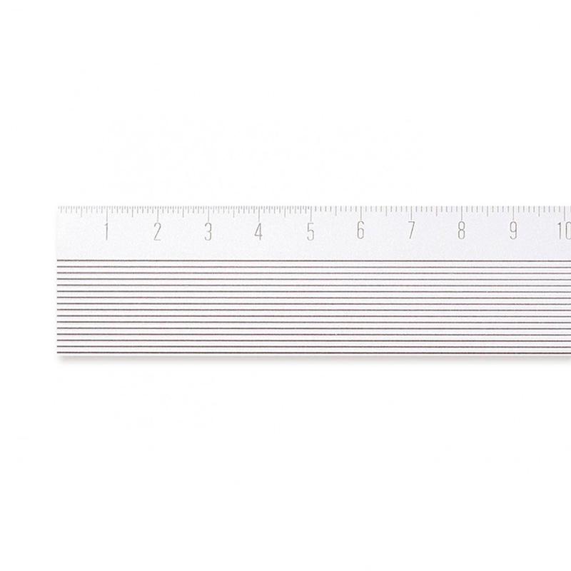 Règle en aluminium argenté de 30 cm avec aimant en néodyme