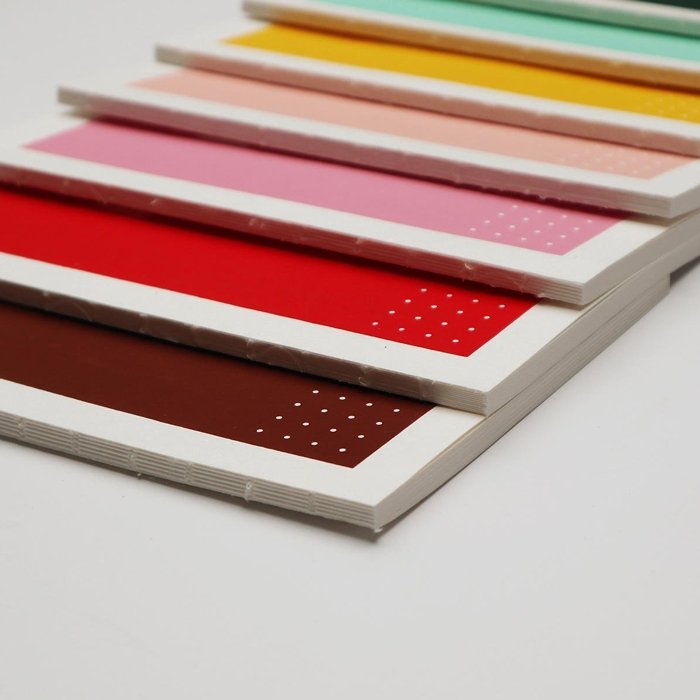 Cahier Cabinet A5 à pois pêche
