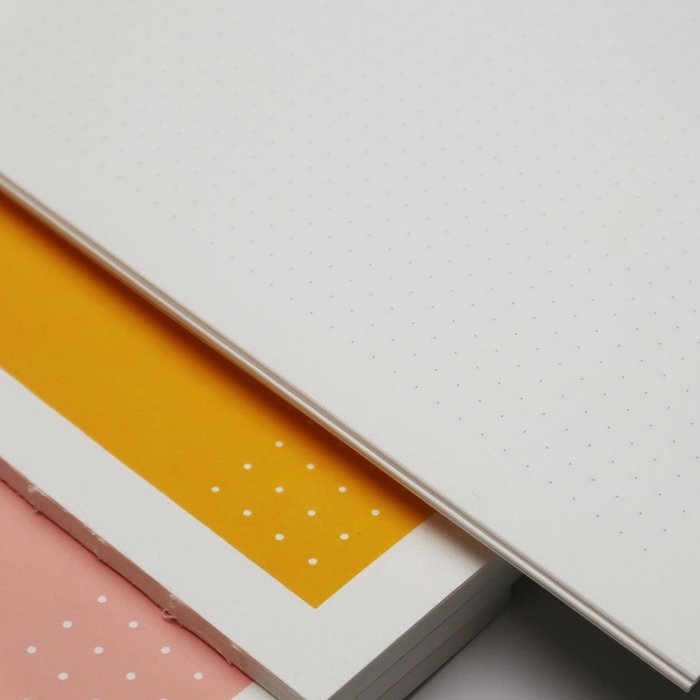 Cahier Cabinet A5 à pois pêche