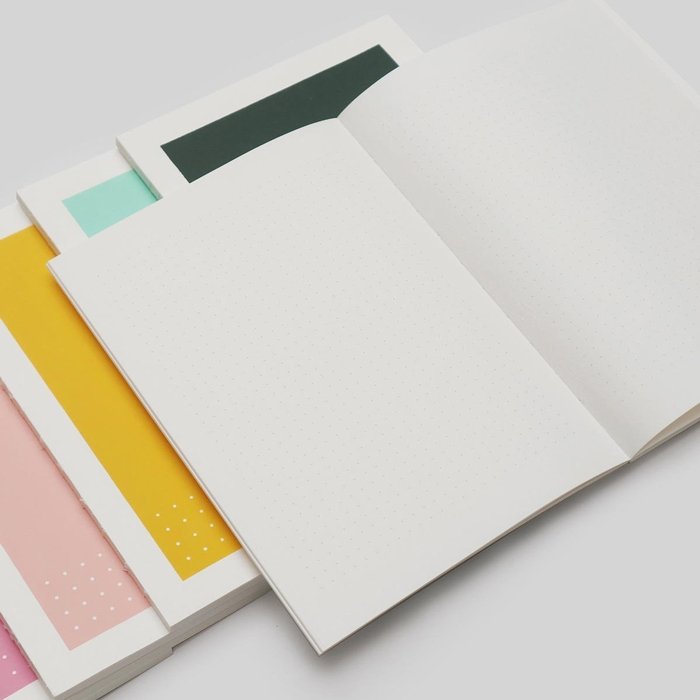 Cuaderno Cabinet A5 Cuadrícula de Puntos Amarillo