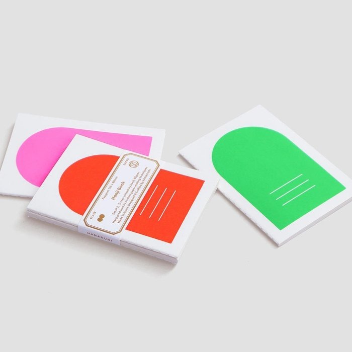 Hanji Book Passport 3pcs/set Neon Pink