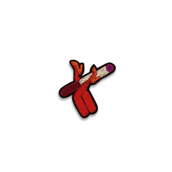 Smoking Leggs Hand-embroidered Brooch