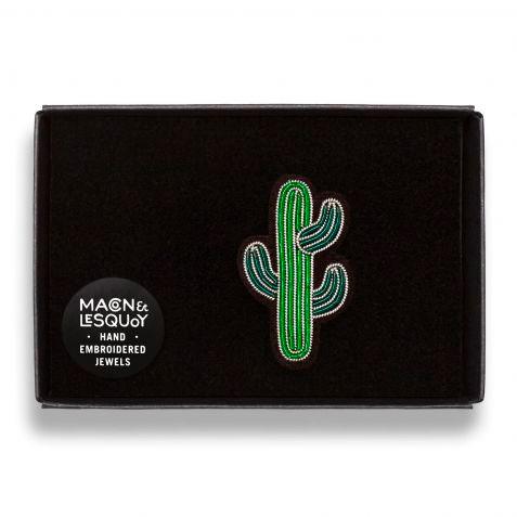 Cactus Mini Hand-embroidered Brooch