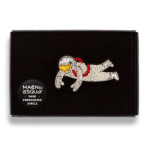 Cosmonaut Hand-embroidered Pin