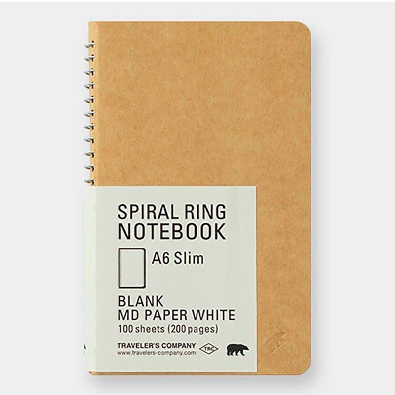 Spiral Ring Notebook A6 Slim MD White
