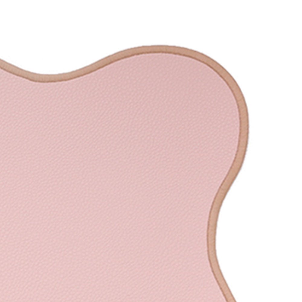 Juliette Pink Placemat with Beige Wavy Edges