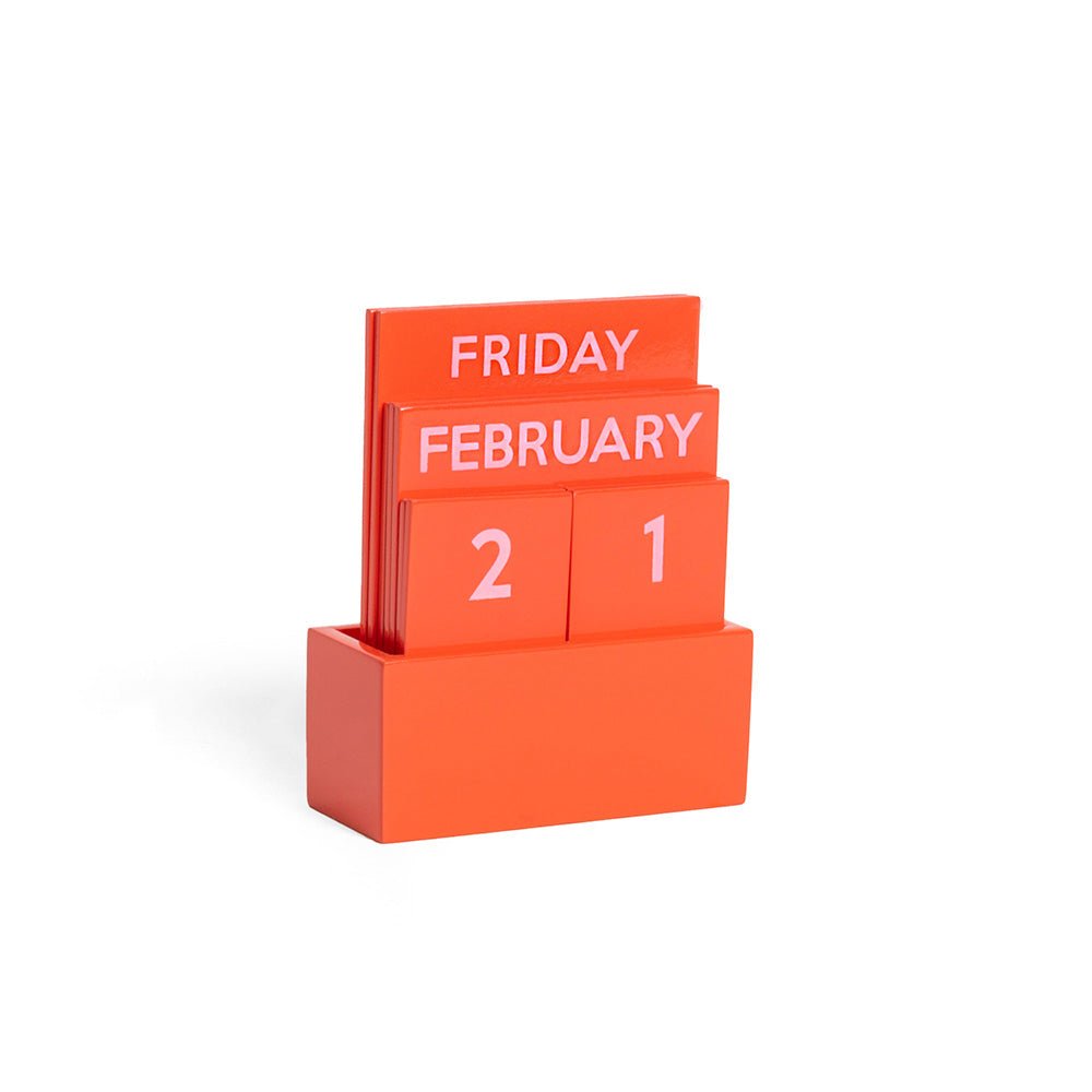 Calendario Perpetuo Pequeño Full Color Rojo
