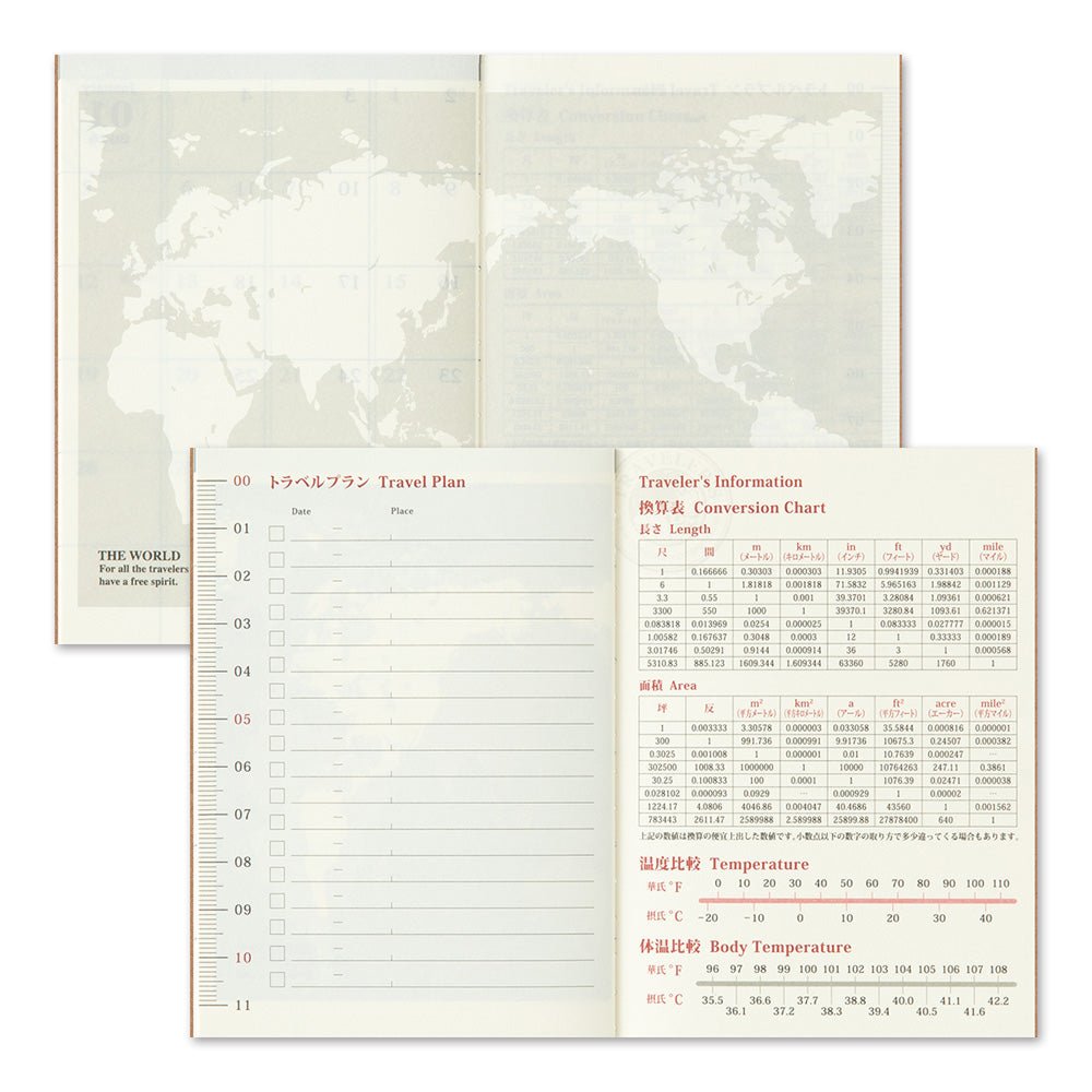 TRAVELER'S Notebook Agenda Mensuel 2025 Passeport