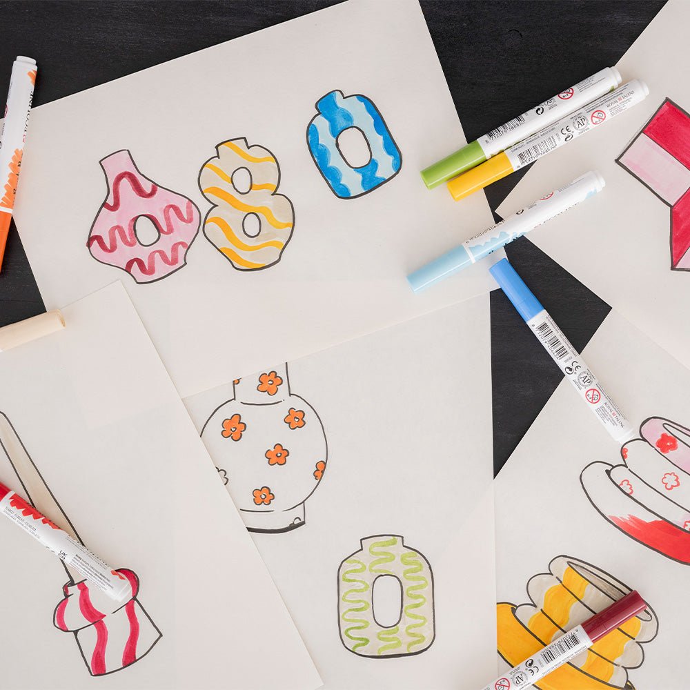 Vase Celestino - Carrés et Rayures