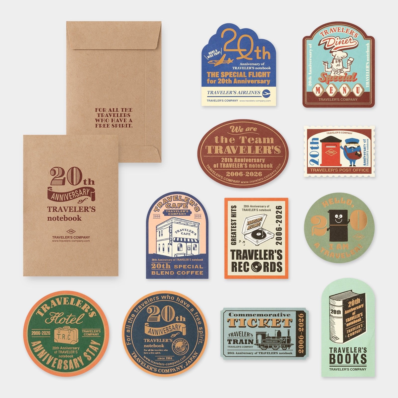 TRAVELER'S Notebook 20th Anniversary Customization Set