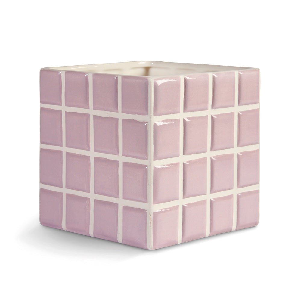 Pot de tuiles lilas