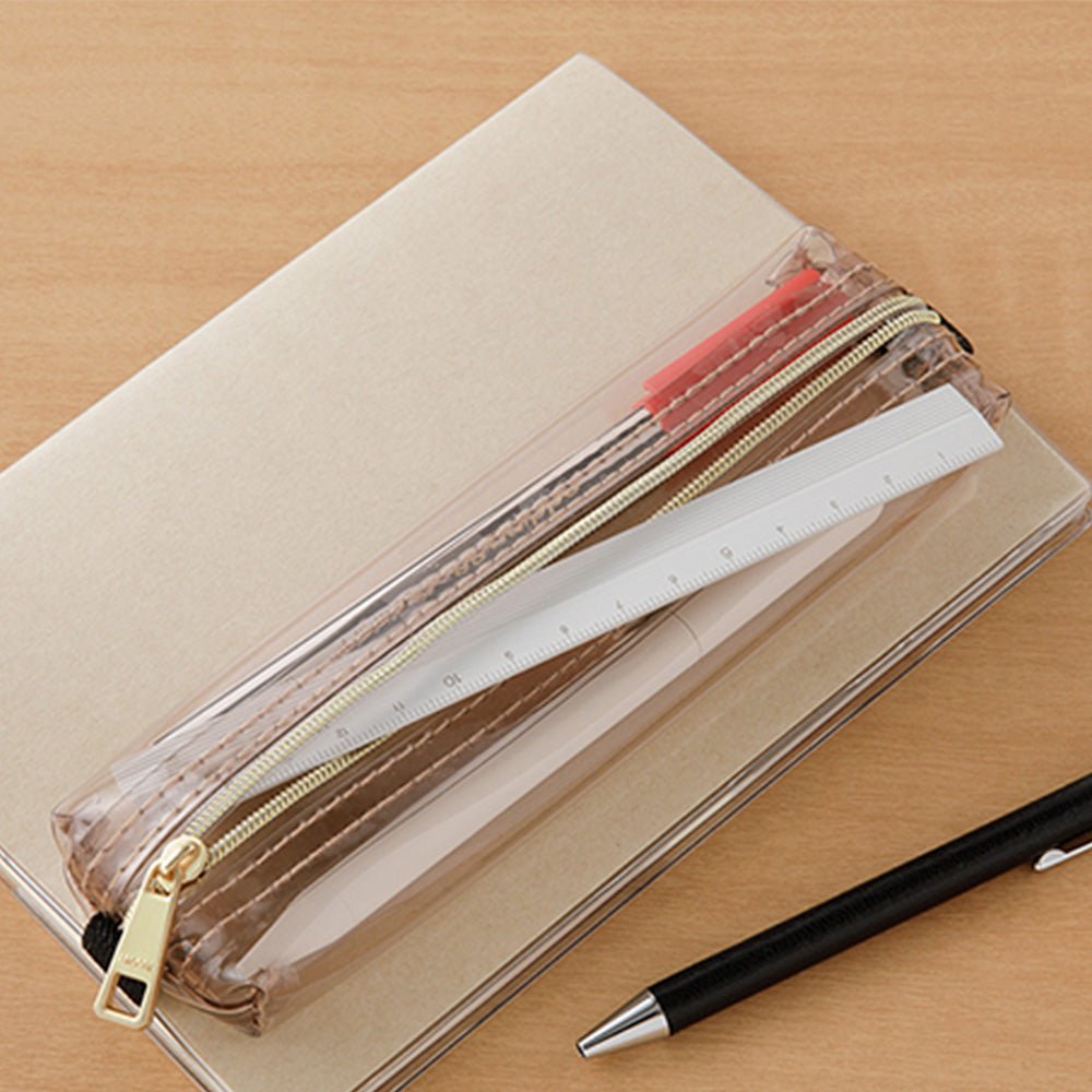 Book Band Pen Case (B6 - A5) Transparente Sepia