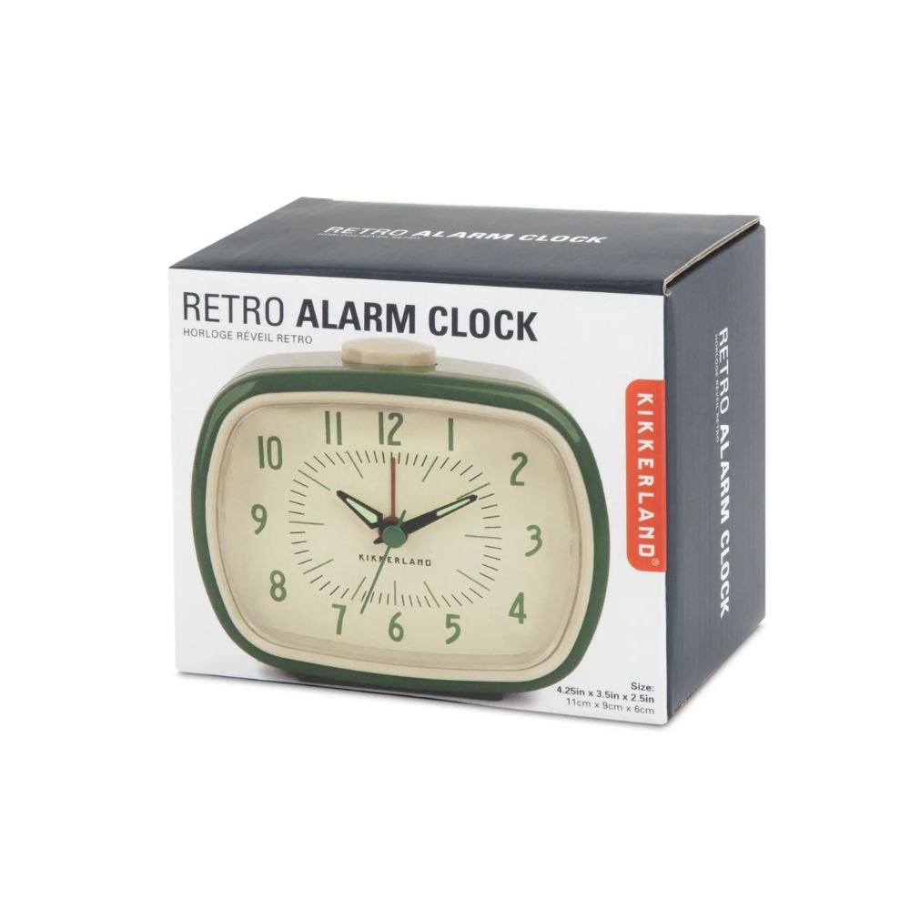 Retro Alarm Clock Green