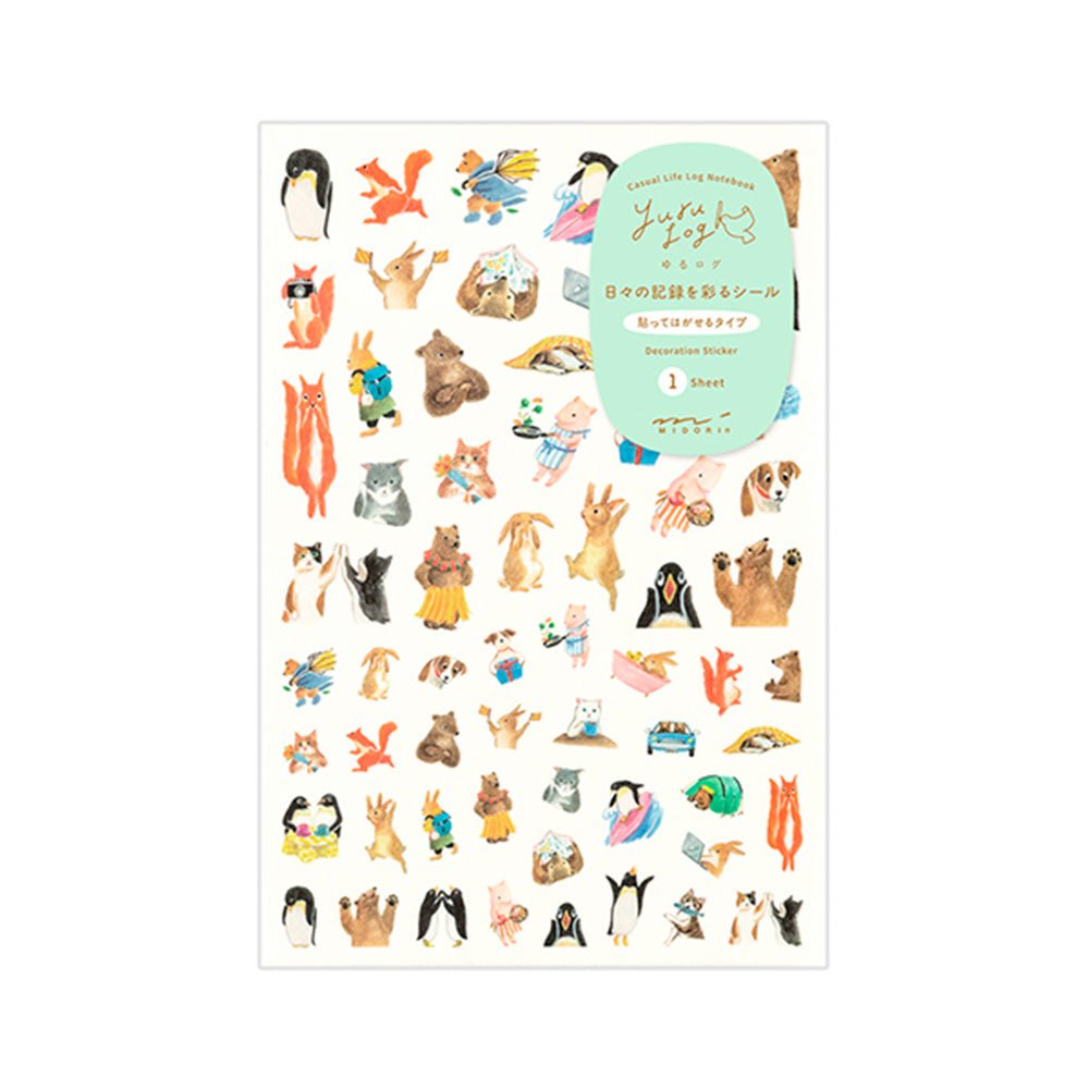 Pegatina Yuru Log Animal