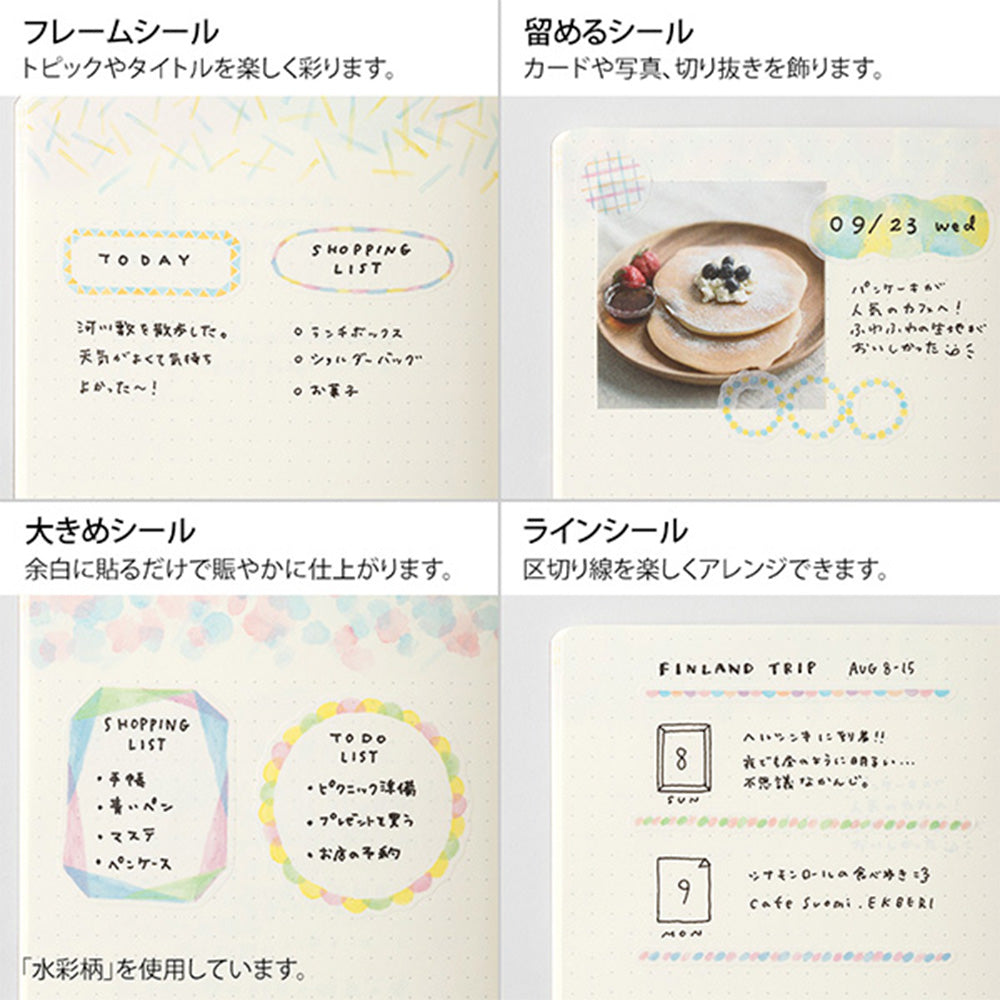 Pegatinas Yuru Log Gato (2 hojas)