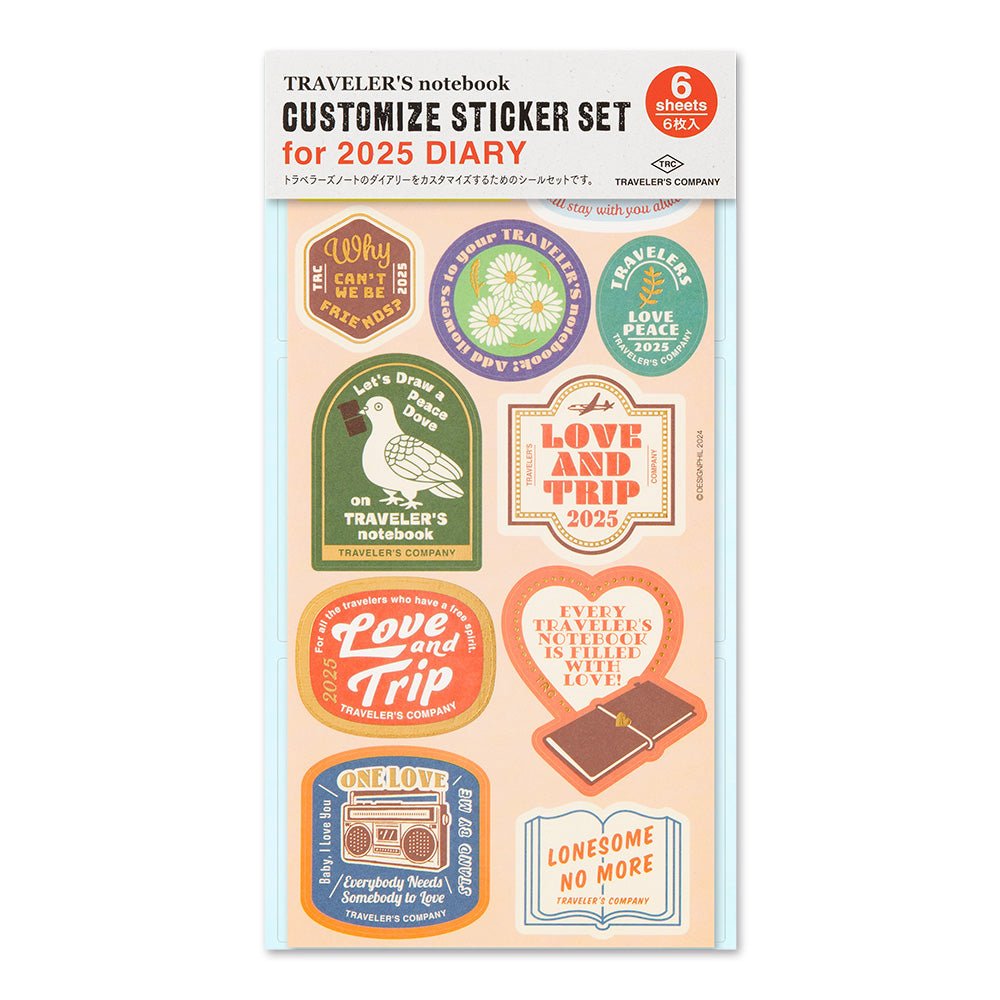 TRAVELER'S Notebook Customized Stickers Set 2025 Diary