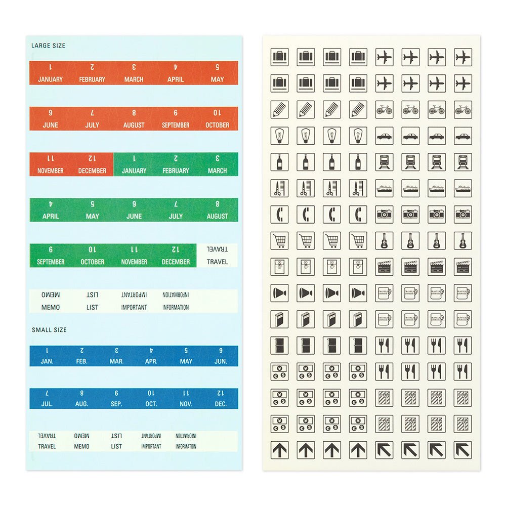 TRAVELER'S Set 6 Feuilles Autocollants Personnalisés 2025