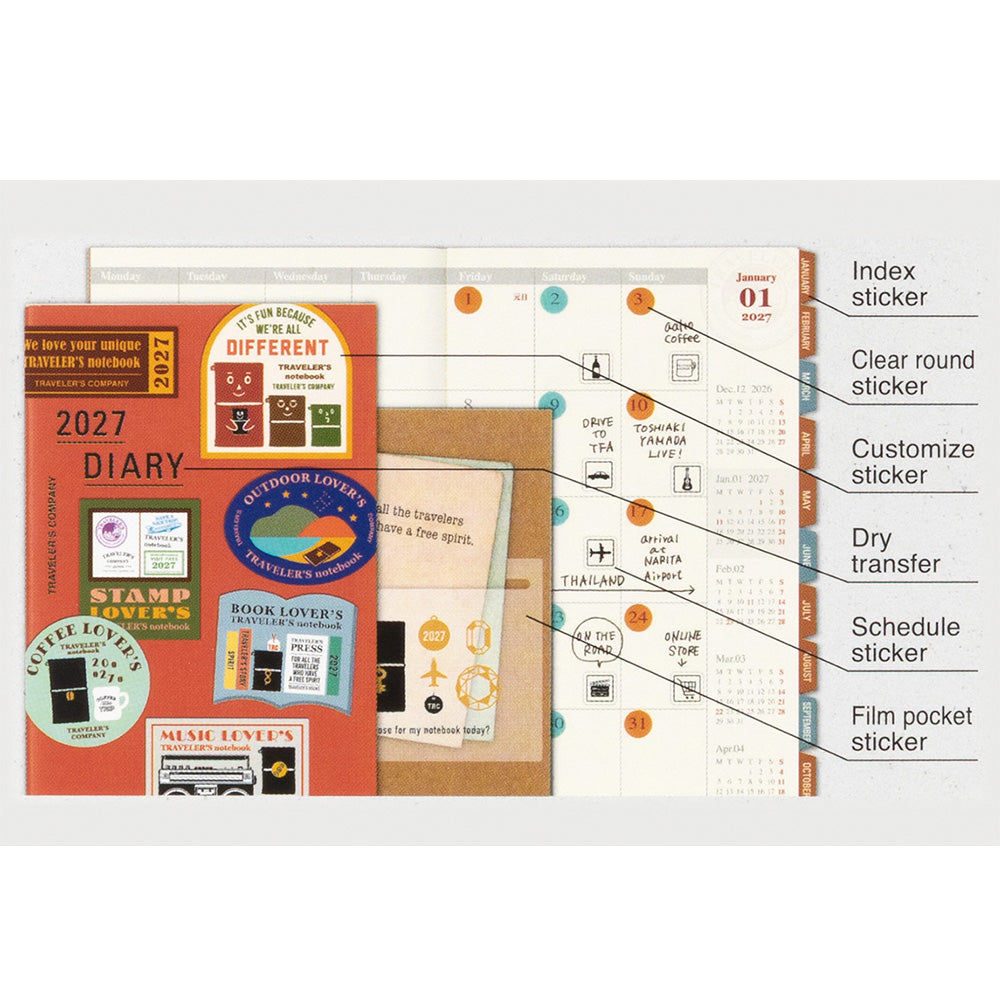 Customized Sticker Set for Diary 2027