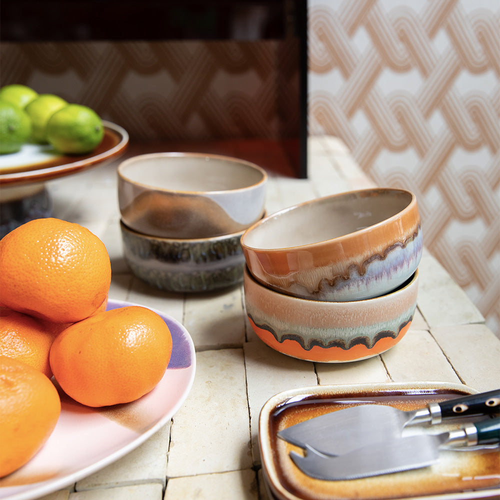 Céramiques des années 70 : Bols à dessert - Récif (lot de 4)