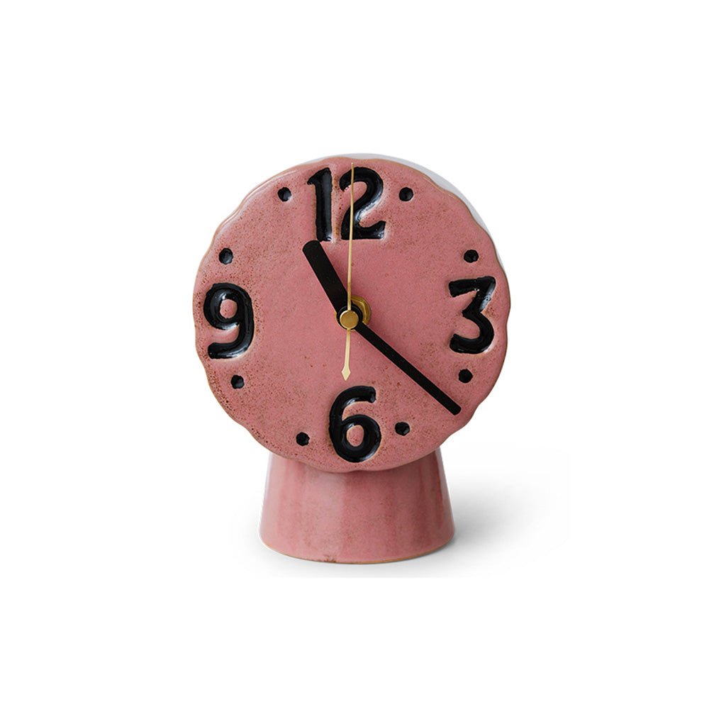 Reloj Retro Cerámica Rosa