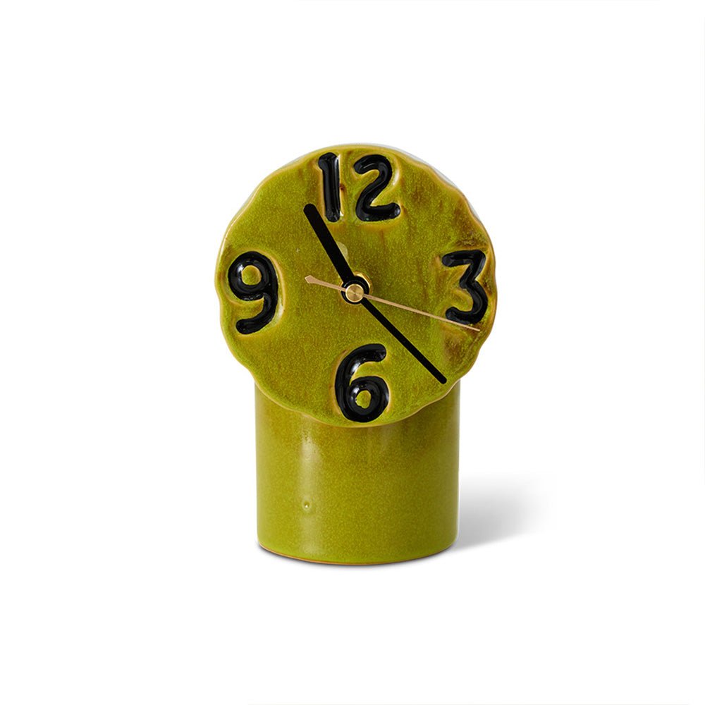 Horloge Rétro en Céramique Olive